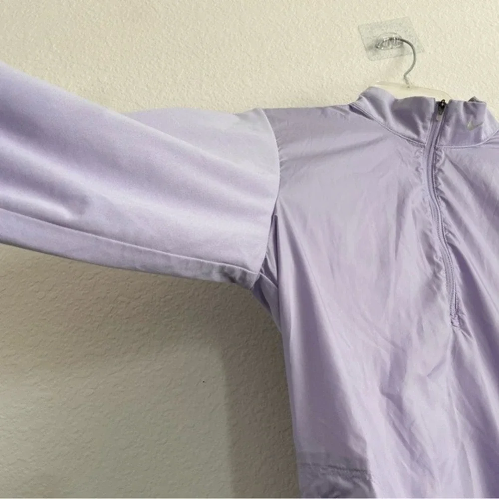 Nike Golf Womens S Windbreaker Pullover 1/4 Zip Reflective Purple Golf Running